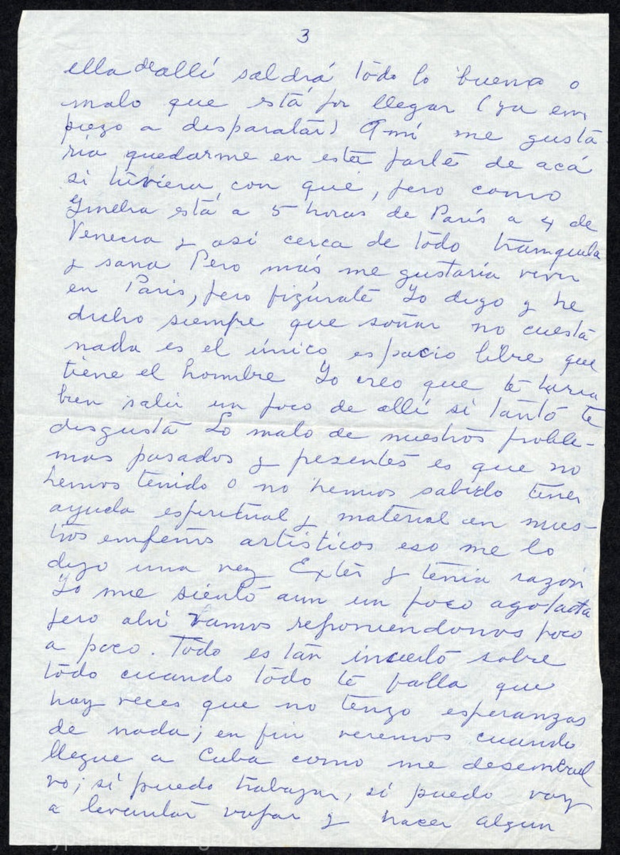 Carta de Amelia Peláez (pág. 3)