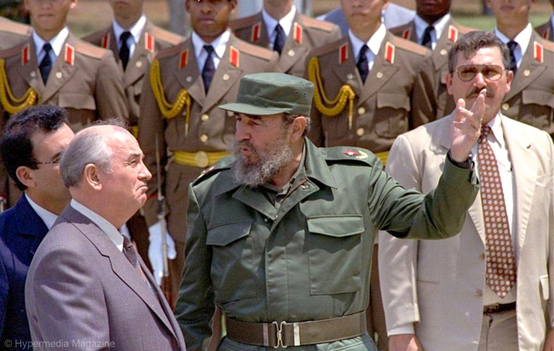 Mijaíl Gorbachov y Fidel Castro, abril de 1989