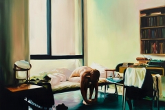 Untitled, from the “Dark Rooms” series, 2022. Oil on canvas, 60” x 60”