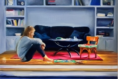 The Game, 2025. Oil on linen, 12” x 16”