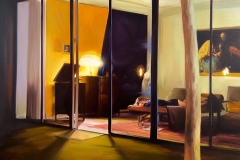 Veiled Light Awakens in Dreamful Reverie, 2023. Oil on linen, 32” x 40”