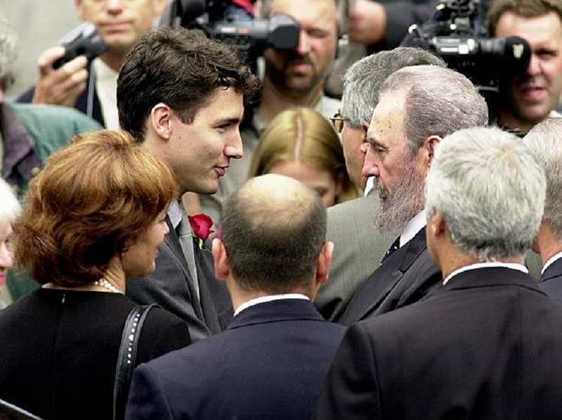 Justin Trudeau y Fidel Castro