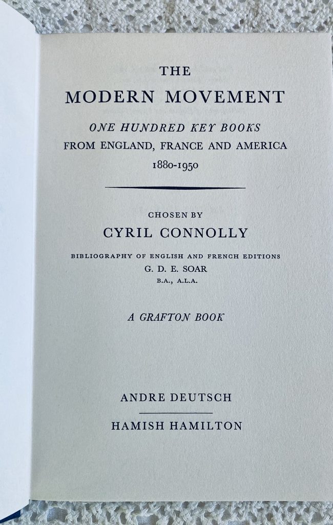 Portada de la primed edición de The Modern Movement (1965). 