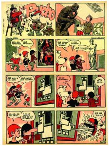 Urra (textos) y Virgilio Martínez (caricaturas). “Pucho”, en Mella, 4 de octubre de 1965. Tomado del blog El Archivo de Connie.