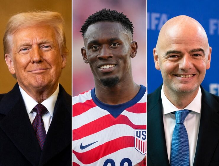 Donald Trump, Folarin Balogun, Gianni Infantino.